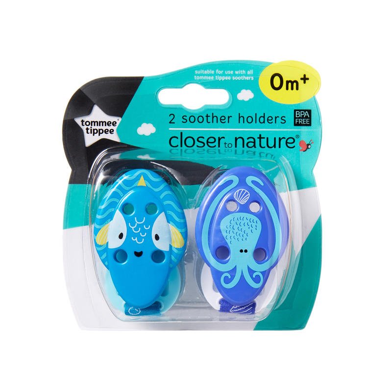 Tommee Tippee CTN Soother Holder X 2 (Assorted Designs/Colours) 澳洲生活网