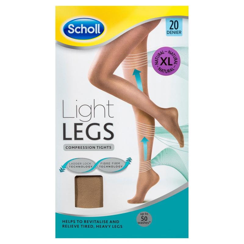 Scholl Light Legs Compression Tights 20 Denier Natural (XL) 澳洲生活网