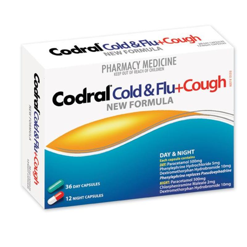 Codral Cold & Flu + Cough Cap X 48 - 澳洲生活网